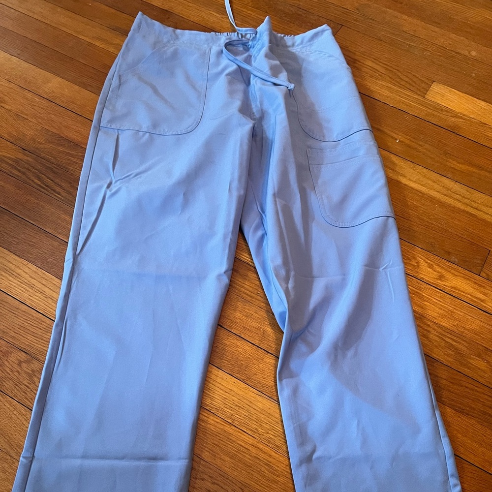 Medium ceil blue scrub star bottoms